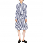 Midi suknelė moterims, Mėlyna, Long sleeve day dress