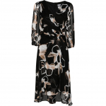 Midi suknelė moterims, Juoda, L/s balloon sleeve dress