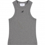 Mar&scaron;kiniai be rankovių moterims, Pilka, Signature tank top