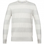 Megztinis vyrams, Pilka, Striped Rib-Knit Sweater