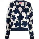 Kardiganas moterims, Balta, Jacquard small cardigan
