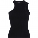 Mar&scaron;kiniai be rankovių moterims, Juoda, Scoop tank top