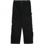 Tiesūs džinsai vyrams, Juoda, Utility cargo jeans