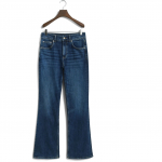 Platėjantys džinsai moterims, Mėlyna, Slim flare jeans