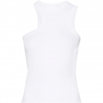 Mar&scaron;kiniai be rankovių moterims, Balta, Scoop tank top
