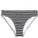 Apatinė kostiumėlio dalis moterims, Juoda, Striped bikini bottoms