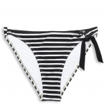 Apatinė kostiumėlio dalis moterims, Juoda, Striped bikini bottoms