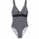 Maudymosi kostiumėlis moterims, Juoda, Striped swimsuit