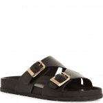 &Scaron;lepetės moterims, Juoda, Footbed styles sandals