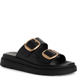 &Scaron;lepetės moterims, Juoda, Wedge/plat mule