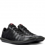 Sportiniai bateliai vyrams, Juoda, Black leather sneakers