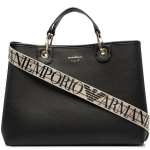 Rankinė per petį moterims, Juoda, Shopping bag