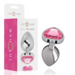 INTENSE ANAL TOYS &ndash; intense - aliuminio metalinis analinis kam&scaron;tis rožinis &scaron;irdutės dydis l