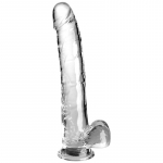 KING COCK - Skaidrus dildo su sėklidėmis 24.8 cm