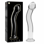 NEBULA SERIES BY IBIZA &ndash; modelis 18 dildo i&scaron; borosilikato stiklo ai&scaron;kus 18.5 cm -o- 3.5 cm