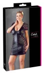 Cottelli Collection Dress 2 Way Zip, 4XL, juoda su nėriniais