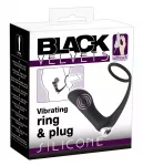 Black Velvets Vibracinė sistema &mdash; žiedas ir ki&scaron;tukas, juoda