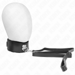 KINK COLLAR & GAG &ndash; kink - kaklo vėrinys su diržu 116 cm su juodu odiniu reguliuojamu diržu 40-48 cm x 6 cm
