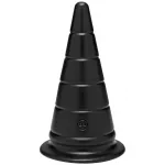 Doc Johnson TitanMen analinis kai&scaron;tis, kūgio formos, juodas, 15 cm