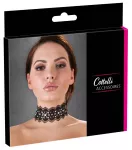 Cottelli juodas siuvinėtas chokeris, 36 cm