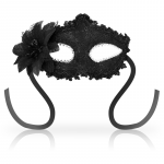 OHMAMA MASKS &ndash; ohmama - venecijos stiliaus antizaz maskė su žiedu - juoda