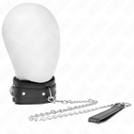 KINK COLLAR & GAG &ndash; kink - kra&scaron;tas su pavadinimu 65 cm su apribojima juodas 36-42 cm x 5.5 cm