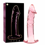 NEBULA SERIES BY IBIZA &ndash; modelis 19 dildo borosilikatinis stiklas rožinis 18.5 cm -o- 4 cm