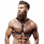FETISH SUBMISSIVE ATTITUDE - Vyri&scaron;kas krūtinės diržas i&scaron; eko odos