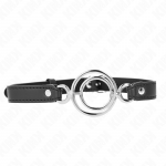 KINK COLLAR & GAG &ndash; kink - gag su dviem o-ringom 5 cm juodas 63 x 2.5 cm