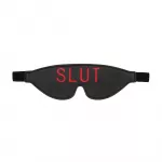 Ouch! by Shots Leather Eye Mask SLUT Cutout &ndash; juoda/raudona