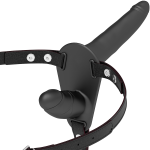 FETISH SUBMISSIVE HARNESS - Juodasis dvigubas malonumas