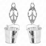 KINK NIPPLE GRIP &ndash; kink - japoni&scaron;kos klovėrų nipple klampos su kibirėliais sidabro