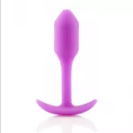 B-Vibe Snug Plug 1 Fuchsia, weighted silicone, 9.4 cm