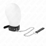 KINK COLLAR & GAG &ndash; kink - kaklo papuo&scaron;alas su pavadėliu 65 cm 1 žiedas reguliuojamas 38-49 cm x 5 cm