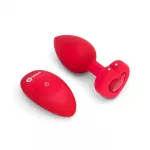 B-Vibe Heart Vibrating Remote Plug M/L, Red