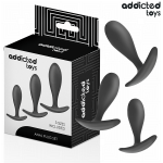 ADDICTED TOYS &ndash; 3 dalių analinių kam&scaron;tukų rinkinys silikonas modelis 2