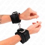 KINK WRIST RESTRAINT &ndash; kink - akmenukų sugalvos rankų apribojimai juodi reguliuojami 25-32 cm x 5.5 cm