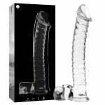 NEBULA SERIES BY IBIZA &ndash; modelis 23 dildo i&scaron; borosilikato stiklo ai&scaron;kus 21.5 cm -o- 4 cm