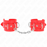 KINK - 3 D-RING WRIST RESTRAINTS ADJUSTABLE RED 17.5-25 CM X 6 CM