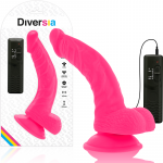 DIVERSIA &ndash; lankstus vibruojantis dildas rožinis 21.5 cm -o- 4.5 cm