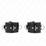 KINK WRIST RESTRAINT &ndash; kink - sunkios rankų apribojimai su juoda kailio paddingu, reguliuojami 20-30 cm x 6 cm