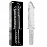 NEBULA SERIES BY IBIZA &ndash; modelis 24 dildo i&scaron; borosilikato stiklo ai&scaron;kus 28.5 cm -o- 5 cm