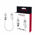 DARKNESS BONDAGE &ndash; darkness - metaliniai nipple spaustukai su grandine