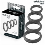 ADDICTED TOYS - Tekstūruotų penio žiedų rinkinys