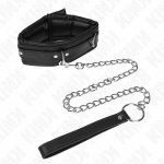 KINK COLLAR & GAG &ndash; kink - sunkus kaklo vėrinys su diržu 65 cm modelis 4 reguliuojamas 36.5-50 cm