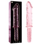 NEBULA SERIES BY IBIZA &ndash; modelis 24 dildo i&scaron; borosilikato stiklo rožinis 28.5 cm -o- 5 cm