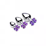 XR Brands Violet Flower intymių kai&scaron;čių rinkinys, 3 vnt., aliu