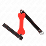 KINK COLLAR & GAG &ndash; kink - raudonas kaulas 12 cm kalba 63 x 2 cm