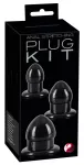 You2Toys Anal Trainer Plug Set, juoda, TPR, 3 dydžiai