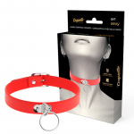 COQUETTE CHIC DESIRE - Raudonas vegan odos chokeris